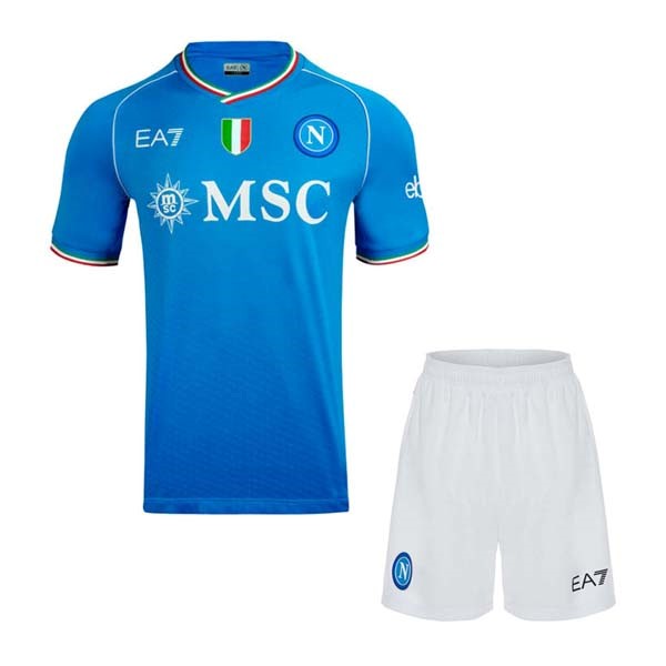 Camiseta Napoli Primera equipo Niño 2023-24 Azul